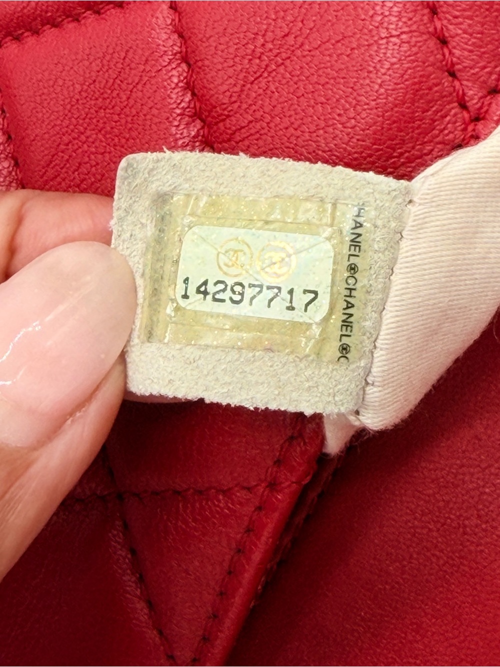 CHANEL Red Quilted Leather Shoulder Bag with Charm Chain COA READY - Picture 15 of 16
